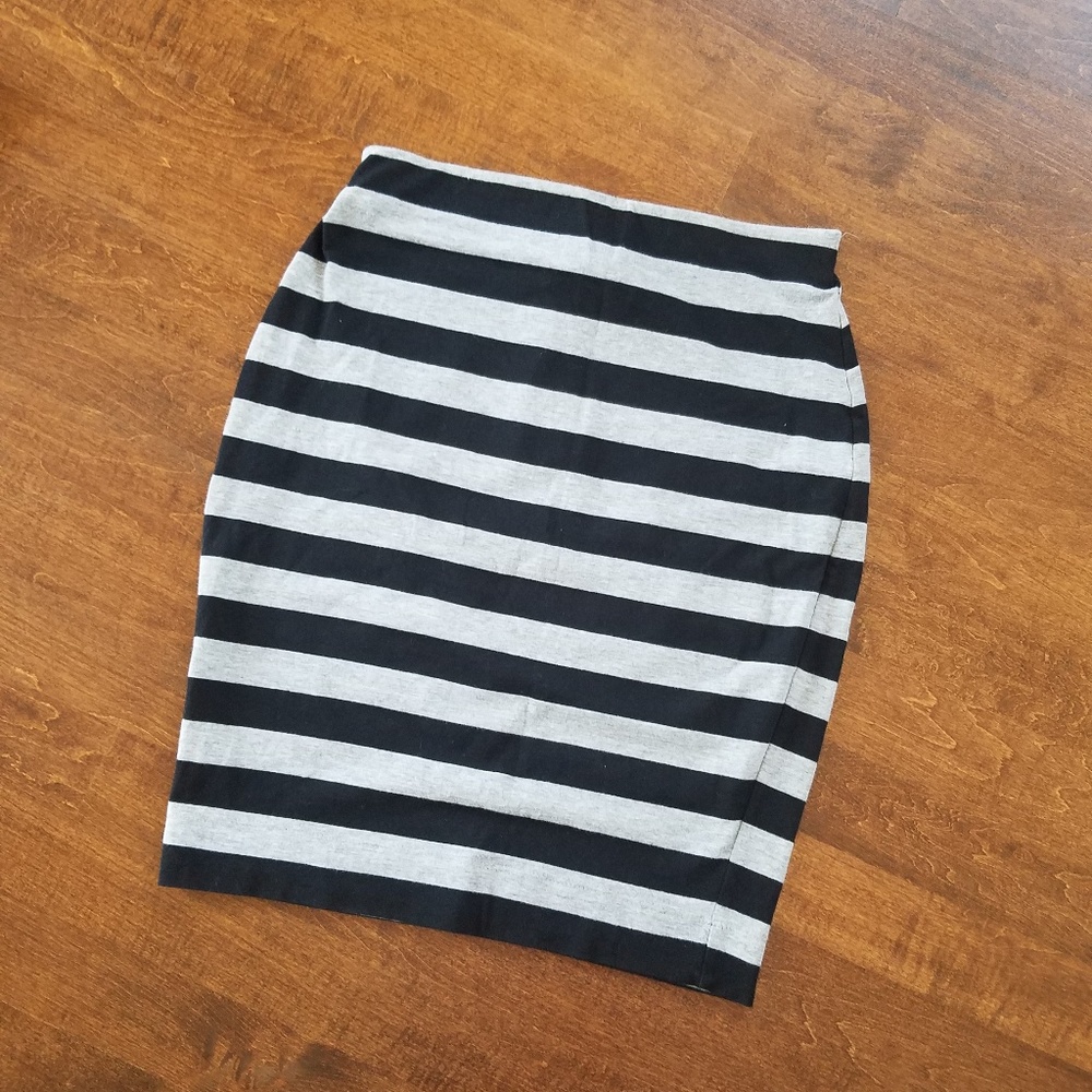Striped Summer Cotton French Cxn Skirt